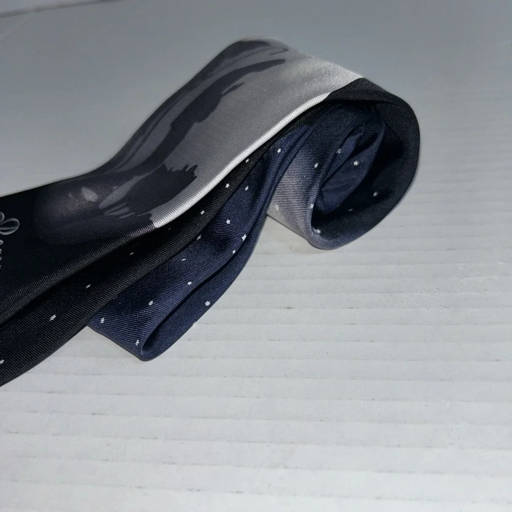 Eagles Wings‎ 100% Silk Men's Blue/Black Tie 59